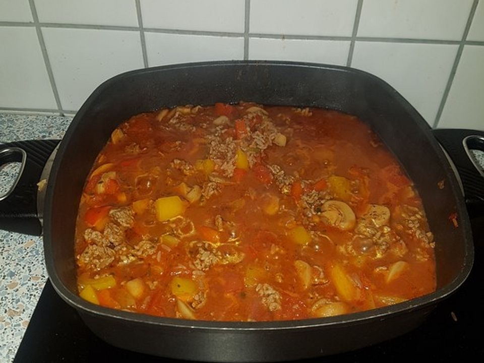 Reis-Hackfleisch-Pfanne Mit Paprika Von Iris75 | Chefkoch