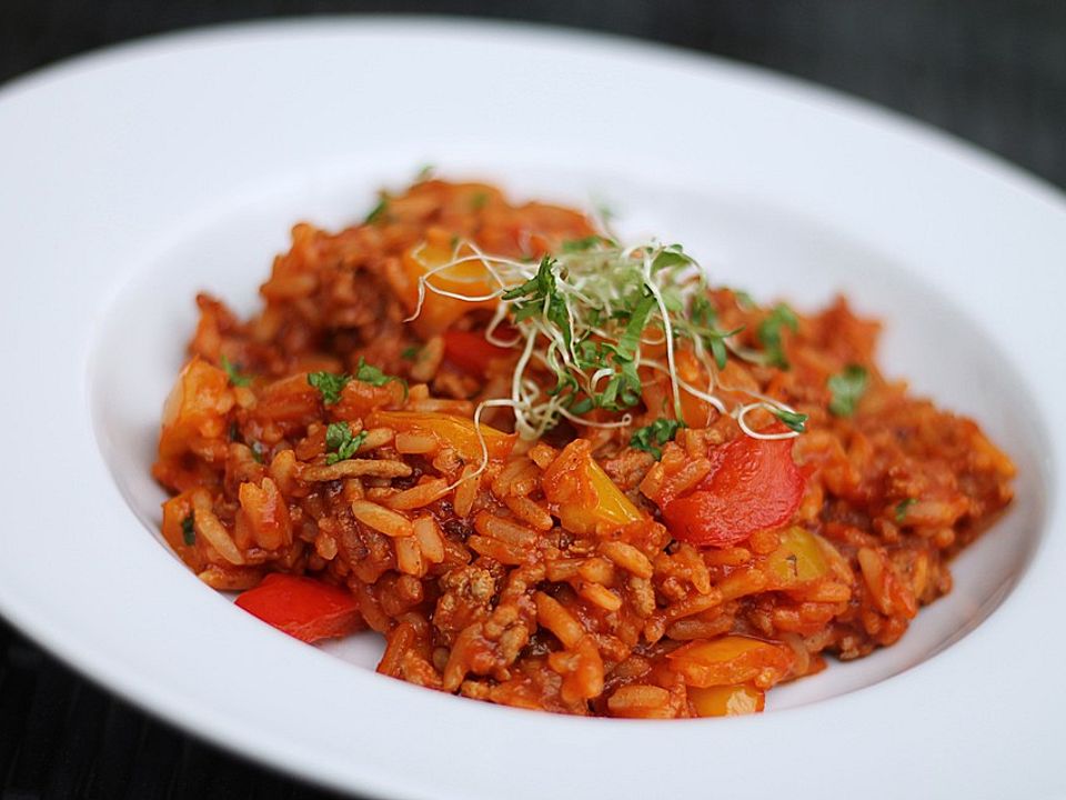 Reis Hackfleisch Pfanne Mit Paprika Von Iris75 Chefkoch