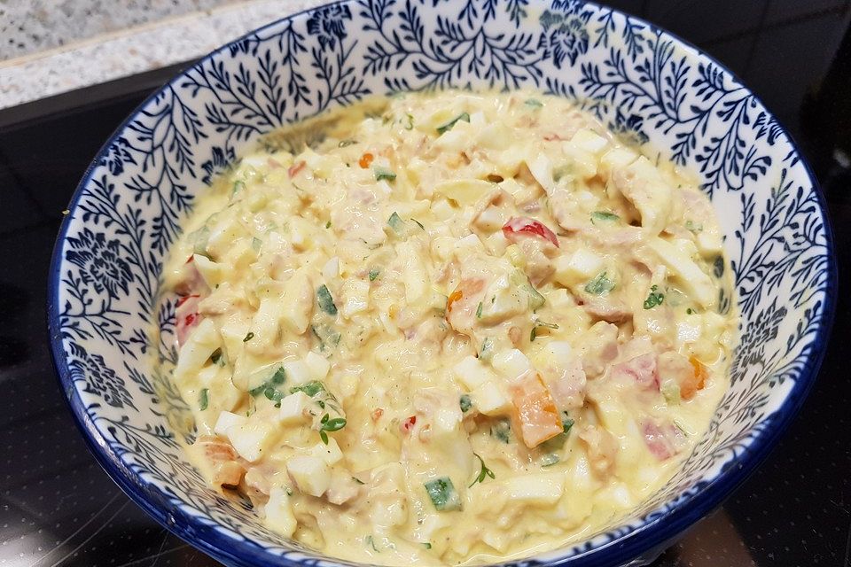 Eier-Thunifisch-Salat mit Paprika