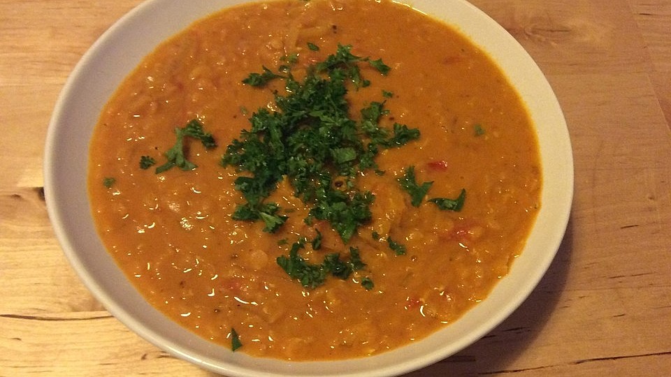 Rote Linsen Curry Suppe Mit Kokosmilch Fur Faule Von Phannii Chefkoch