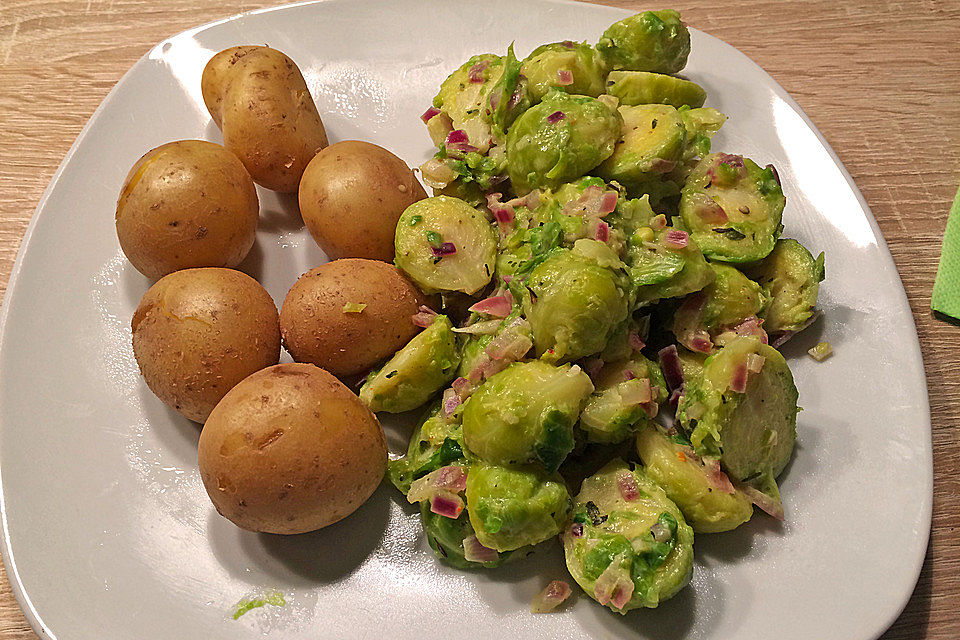 Rosenkohl in Frischkäse-Curry-Sauce