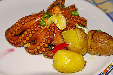 Oktopus mit Kartoffeln