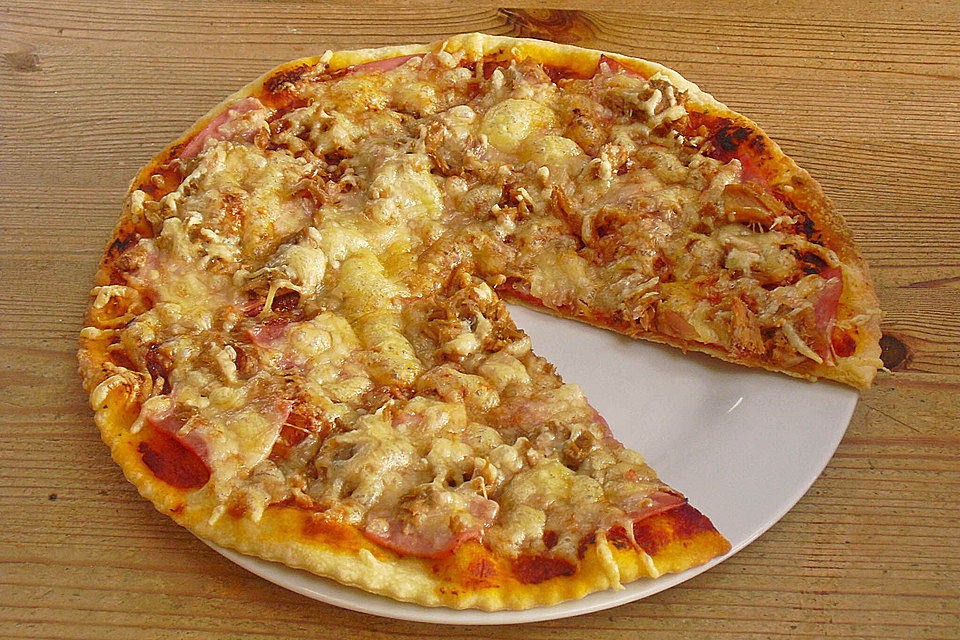 Pizzateig mit wenig Hefe