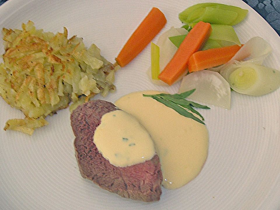 Pochiertes Rinderfilet an Orangen - Estragon Hollandaise mit ...