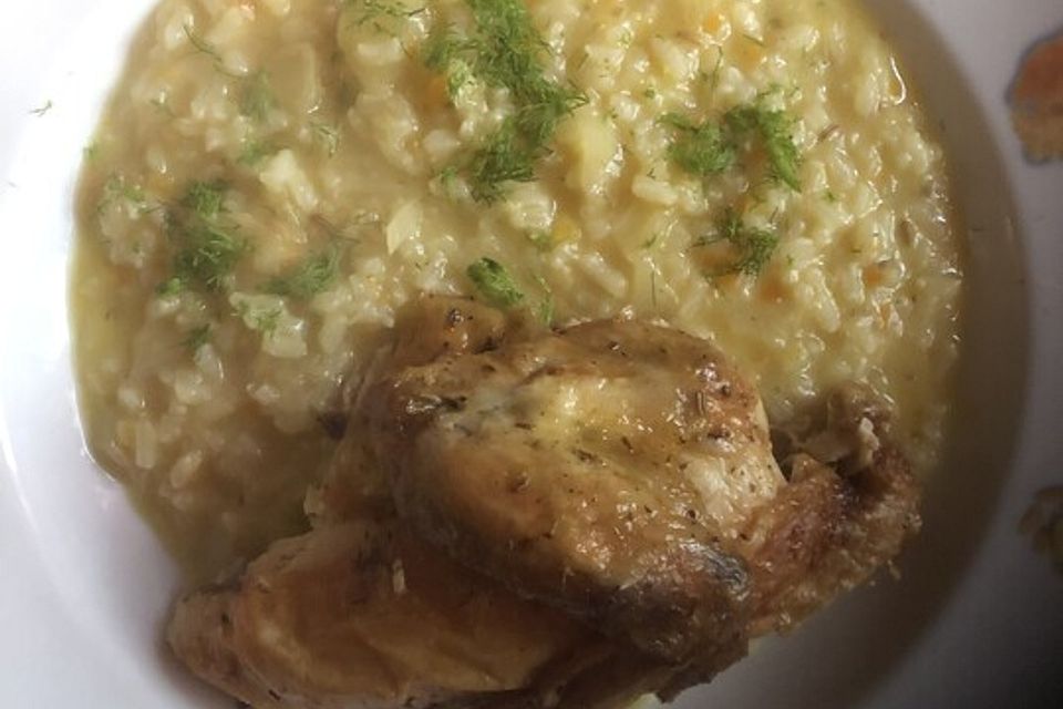 Fenchelrisotto mit Karotten