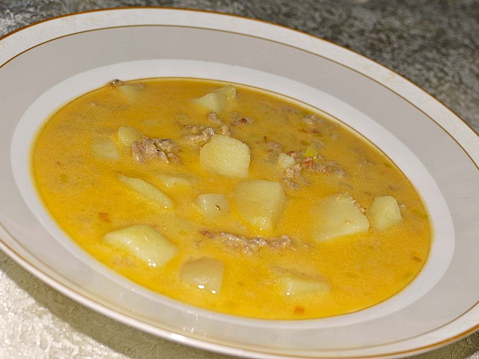 Hackfleisch-Käse-Lauch-Suppe mit Kartoffeln von Verunzel | Chefkoch