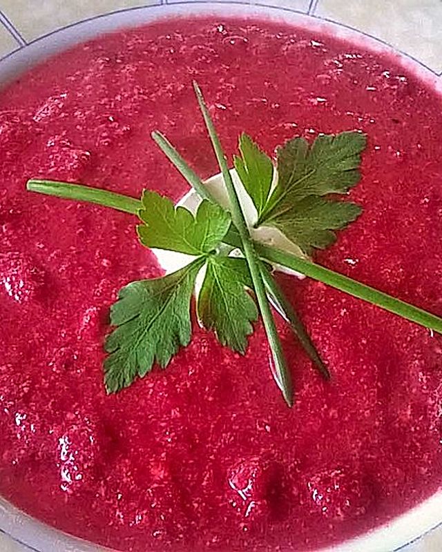 Rote Bete–Kokos–Suppe