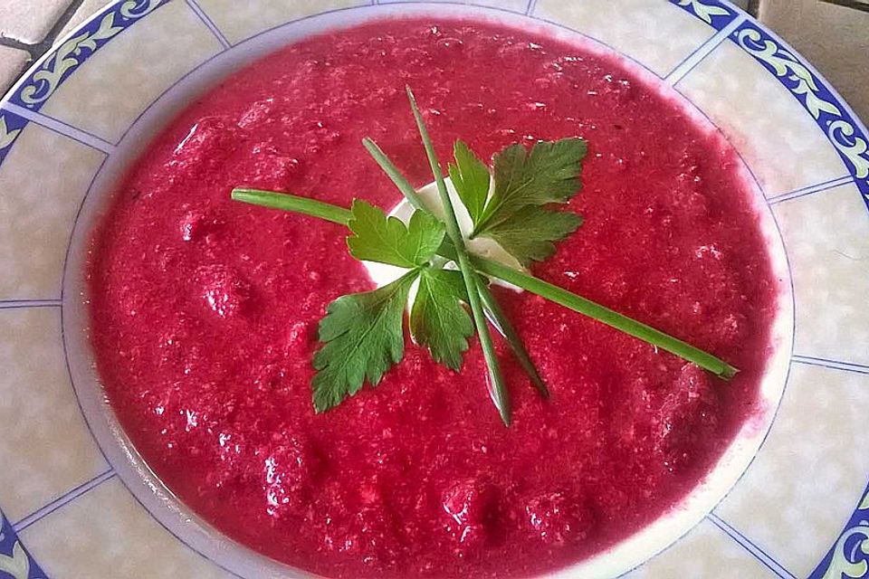 Rote Bete–Kokos–Suppe