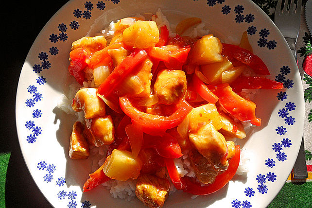 Fleisch, Fisch, Garnelen oder Gemüse mit süß-saurer Chilisauce von mare ...