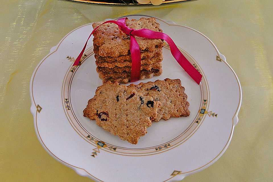 Amaranth-Zitronen-Cookies mit Cranberries