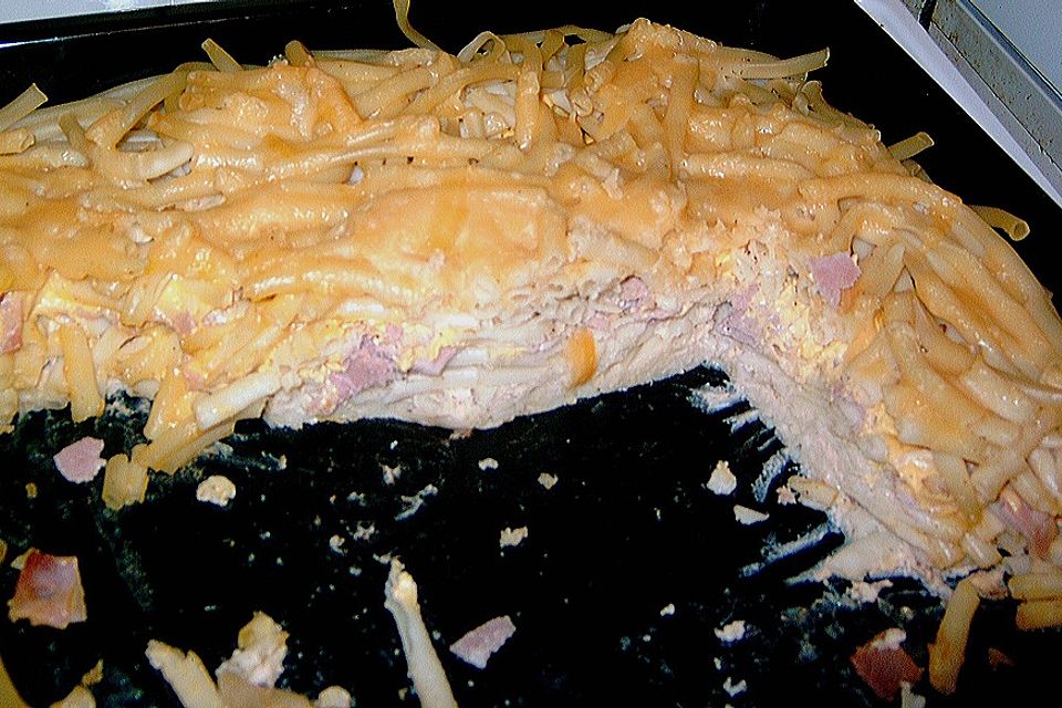 Schinkenmakkaroni überbacken