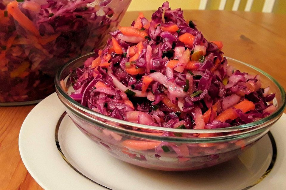 Rotkohl-Apfel-Salat