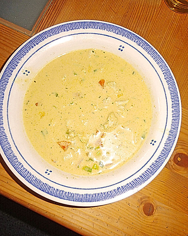 Thai Currysuppe mit Kokosmilch
