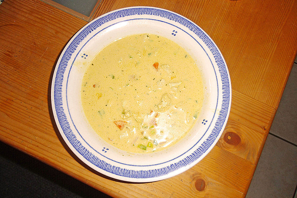 Thai Currysuppe mit Kokosmilch