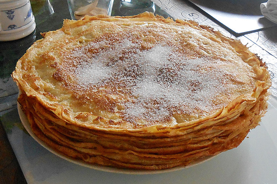 Eierkuchen bzw. Pfannkuchen im Omelett Meister