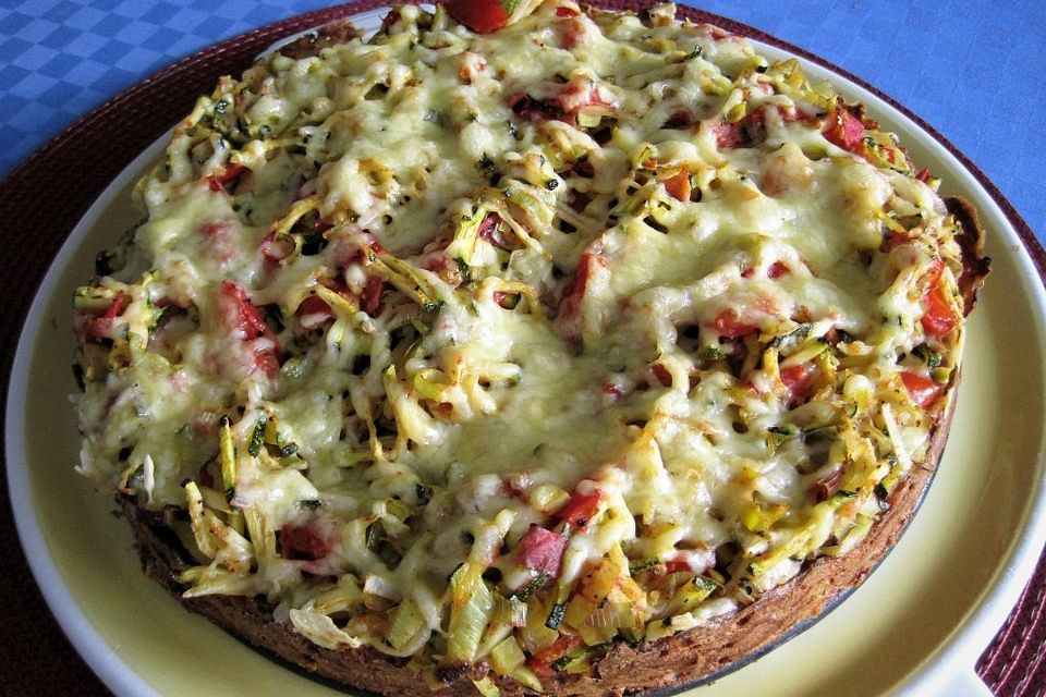 Paprika-Zucchini-Quiche