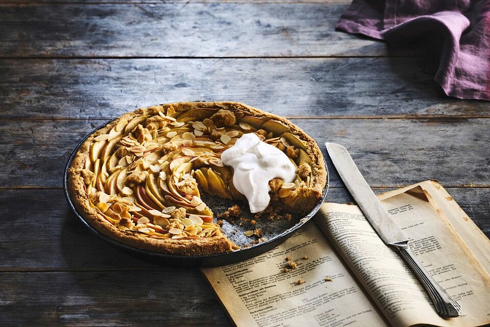 Veganer Apfelkuchen oder Obstkuchen