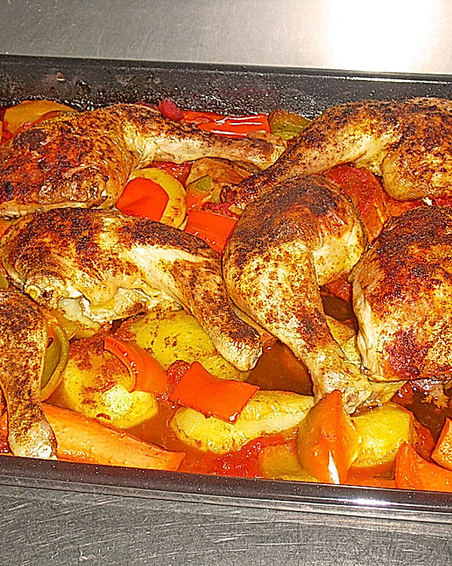 Hühnerschenkel im Ofen