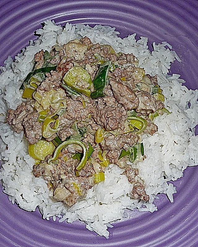 Reisfleisch mit Kokosmilch