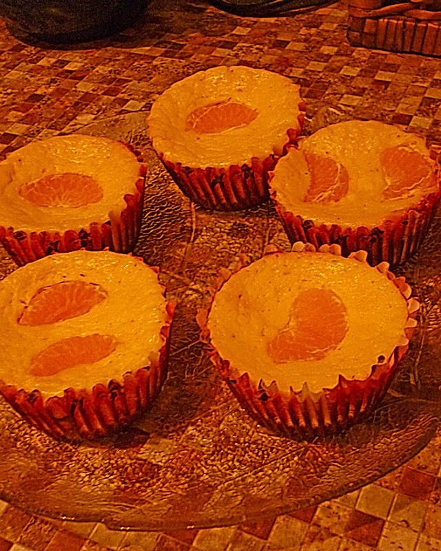 Käsekuchenmuffins mit Mandarinen