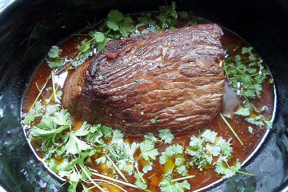 Klassischer Crock Pot Rinderbraten