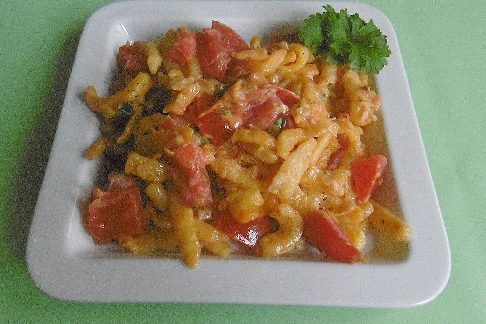 Tomaten-Sahne mit Spätzle