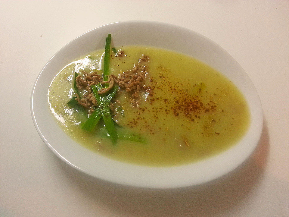 Erdäpfel-Lauchsuppe mit Faschiertem von hardi81| Chefkoch