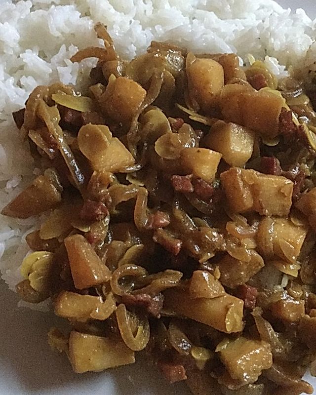 Reis mit Apfel-Curry