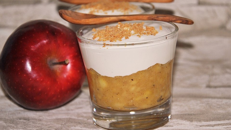 Apfelkompott mit Quarkhaube von dodith| Chefkoch Apfelkompott mit Quarkhaube von dodith| Chefkoch