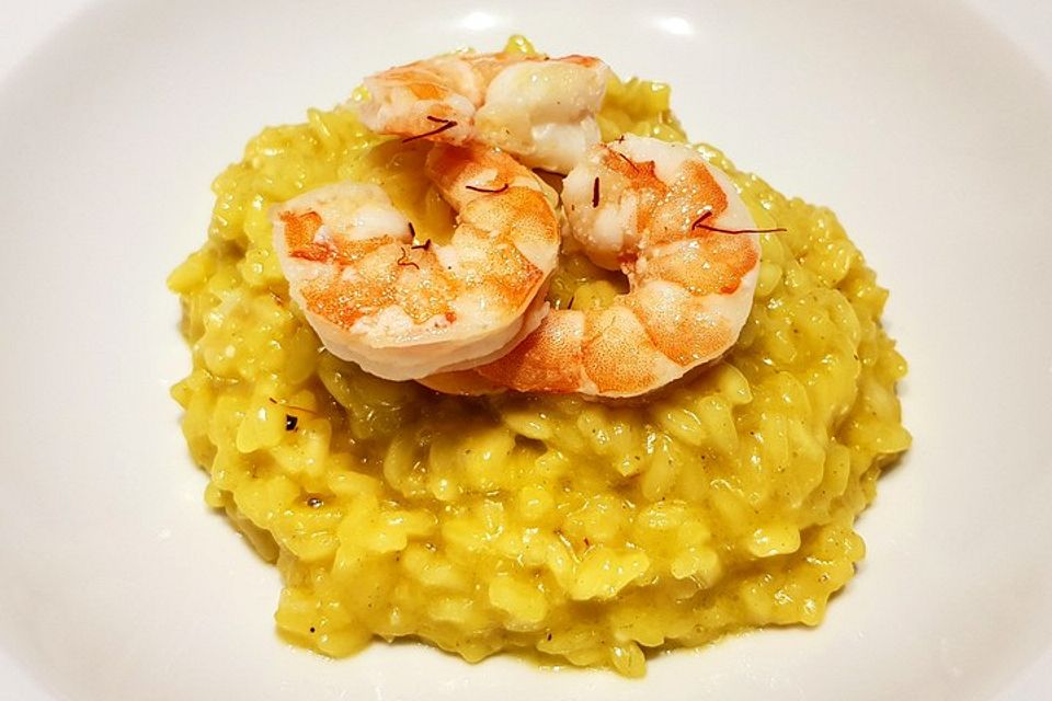 Risotto milanese mit Crevetten