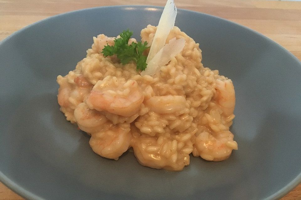 Risotto milanese mit Crevetten