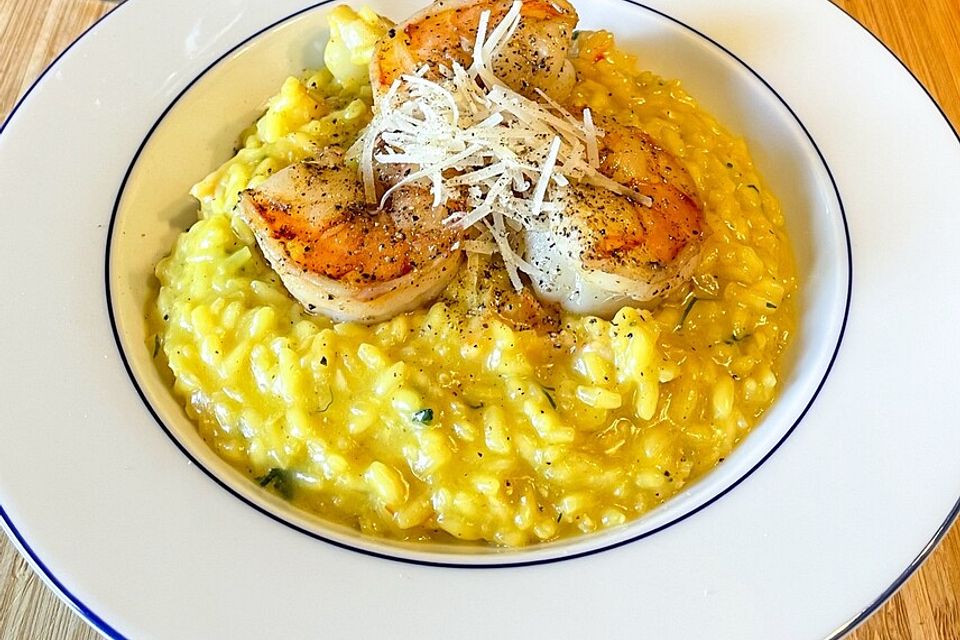 Risotto milanese mit Crevetten