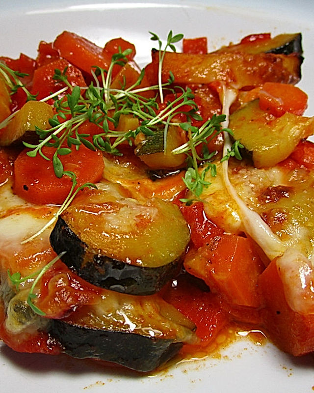 Gemüseauflauf mit Mozzarella