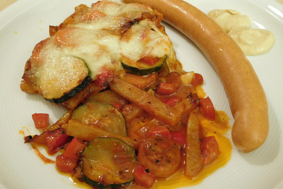Gemüseauflauf mit Mozzarella
