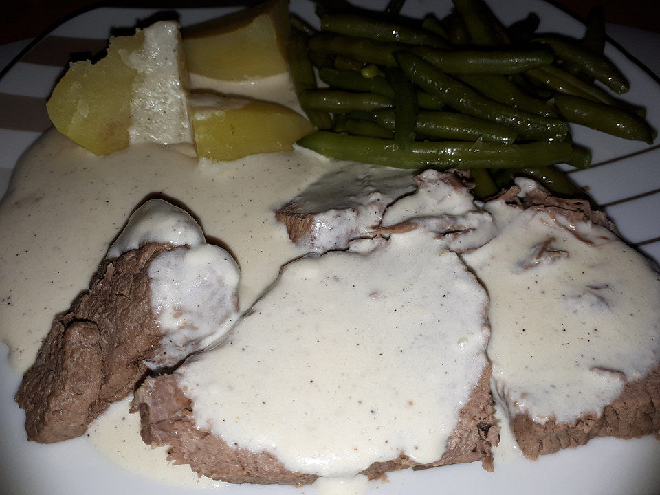 Tafelspitz mit Meerrettichsoße, im Schnellkochtopf gegart von rosenmarilis| Chefkoch