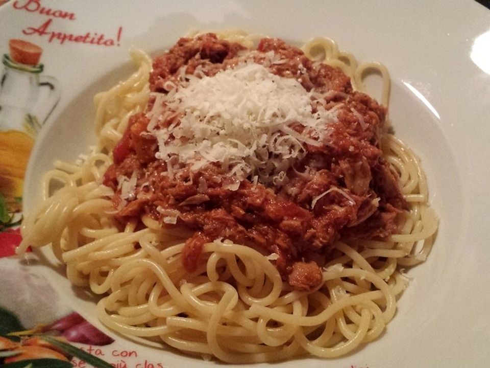 Spaghetti mit Thunfischsoße von McMoe| Chefkoch