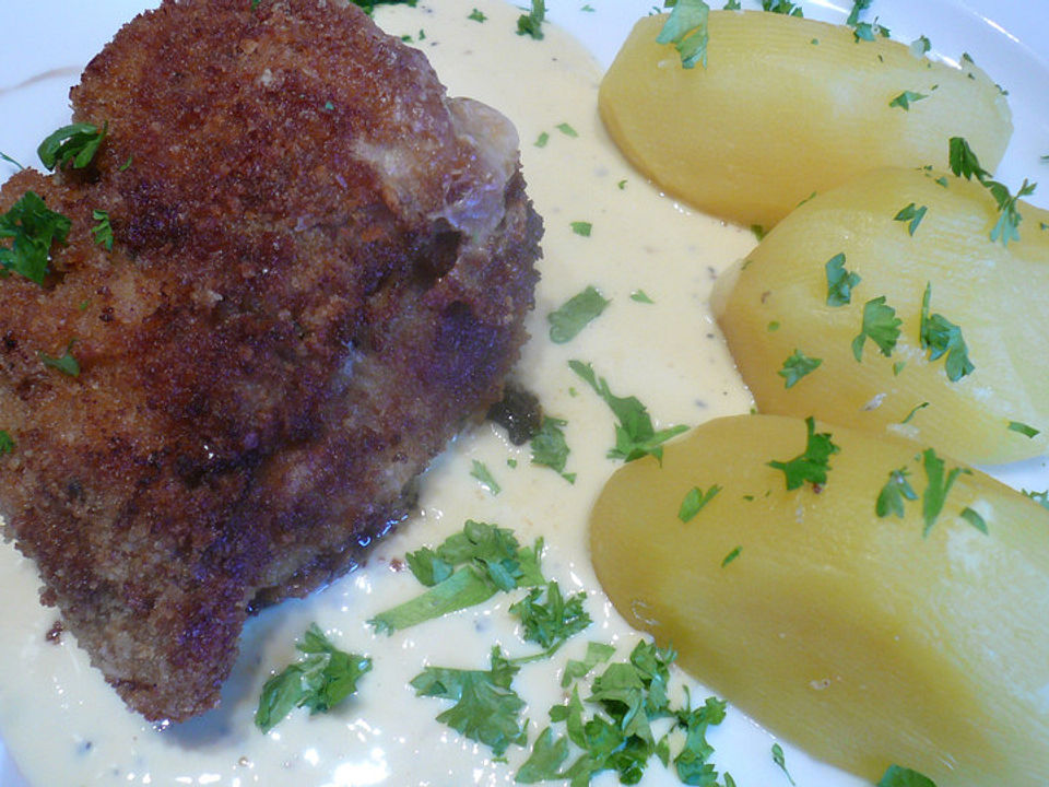 Gefülltes Schweinefilet mit Käsesoße à la Gabi von gabriele9272| Chefkoch Gefülltes Schweinefilet mit Käsesoße à la Gabi von gabriele9272| Chefkoch