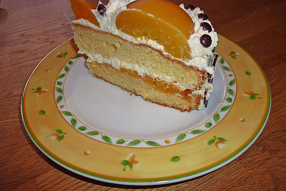 Pfirsichtorte