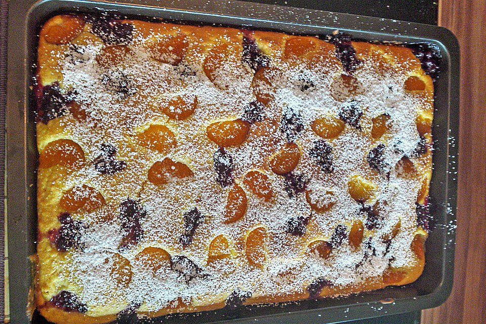 Joghurtkuchen mit Mandarinen und Preiselbeeren