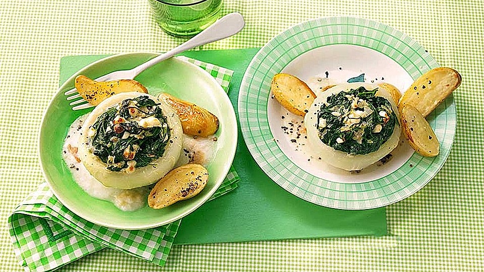 Kohlrabi gefüllt mit Spinat, Schafskäse und Schalotten von wumwum66