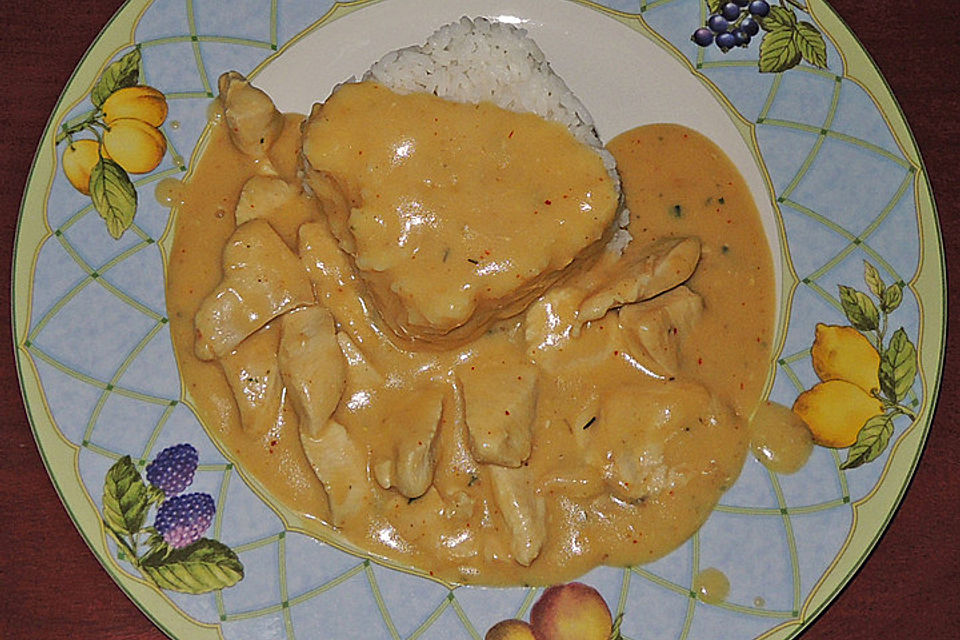 Hähnchengeschnetzeltes in Senf-Sahne-Sauce