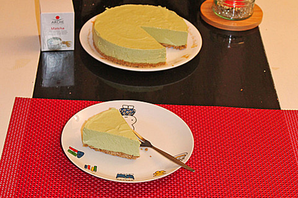 Käsetorte mit grünem Tee