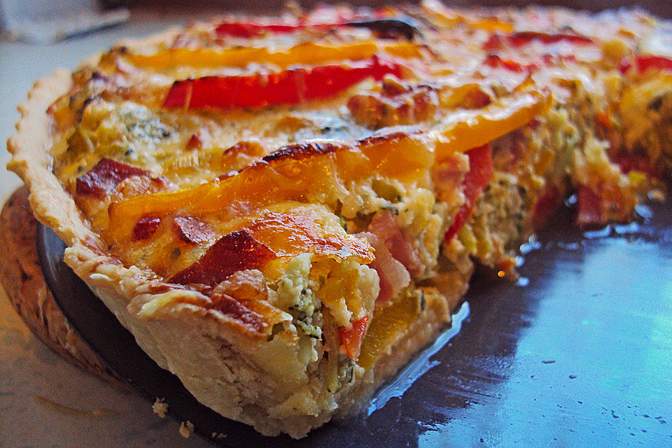 Brokkoli-Paprika-Quiche