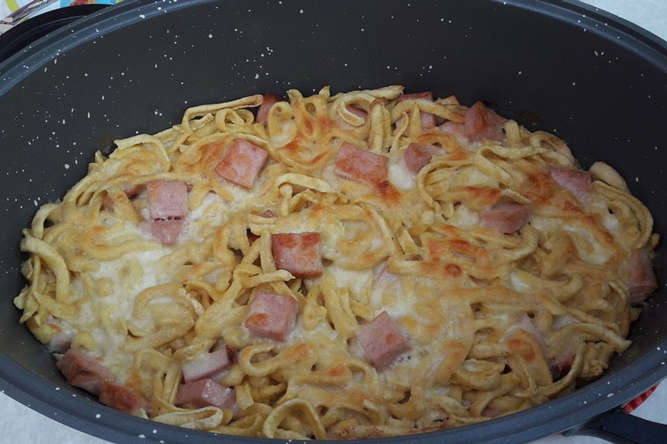 Spätzle-Leberkäse-Pfanne