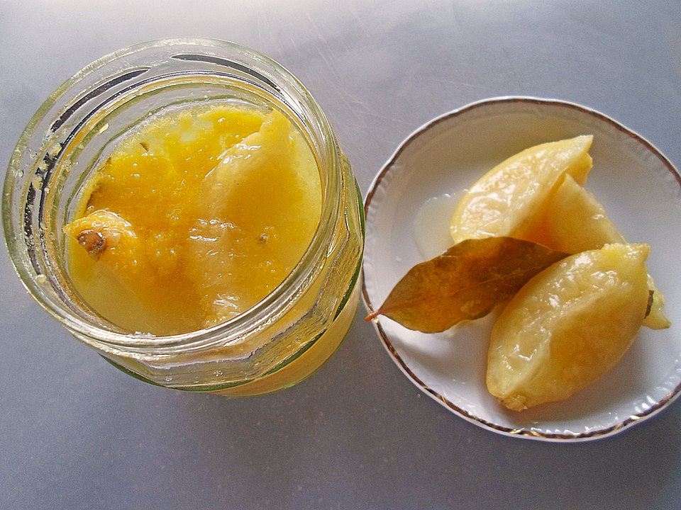 Eingelegte Salz-Zitronen mit Lorbeerblättern von movostu| Chefkoch