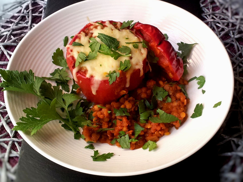 Gefüllte Paprika mit Currylinsen von esug Chefkoch