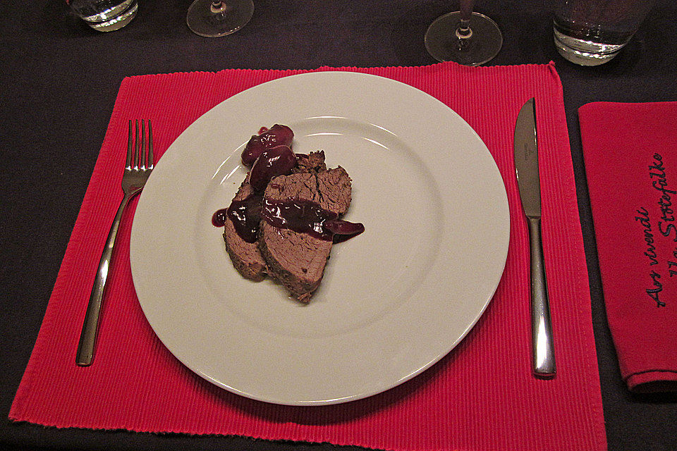 Rinderfilet in Rotwein-Schalotten-Sauce