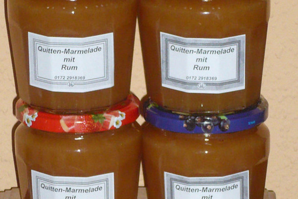 Quittenmarmelade mit Rum