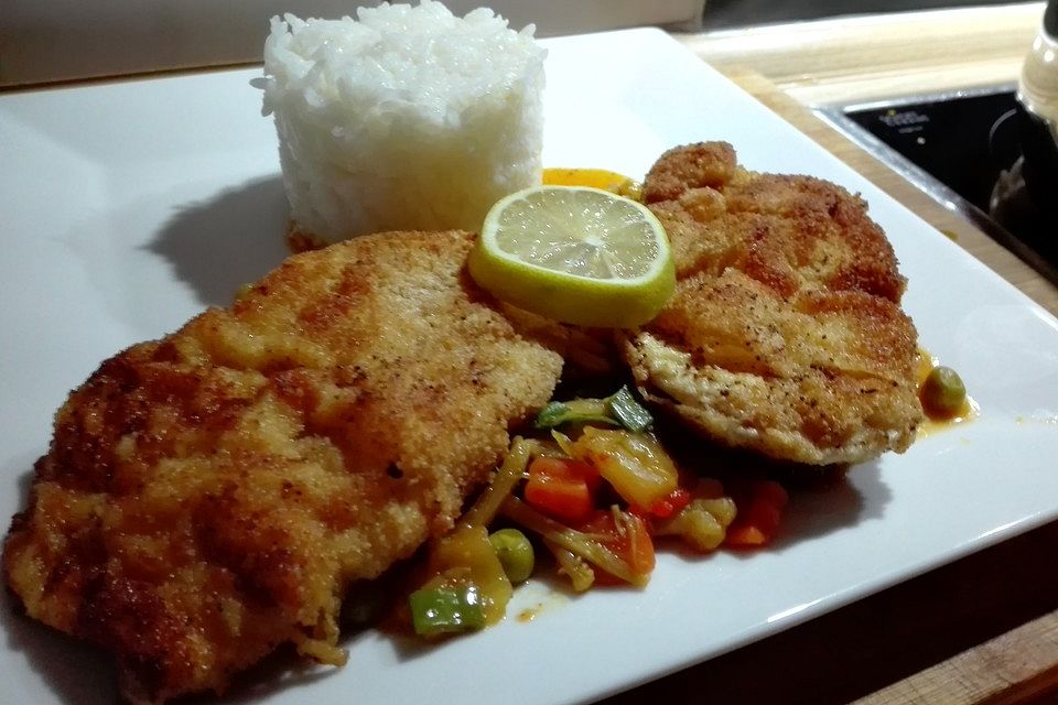 Hähnchenschnitzel in der Eihülle - wie das Hühnerfilet beim "Chinesen"