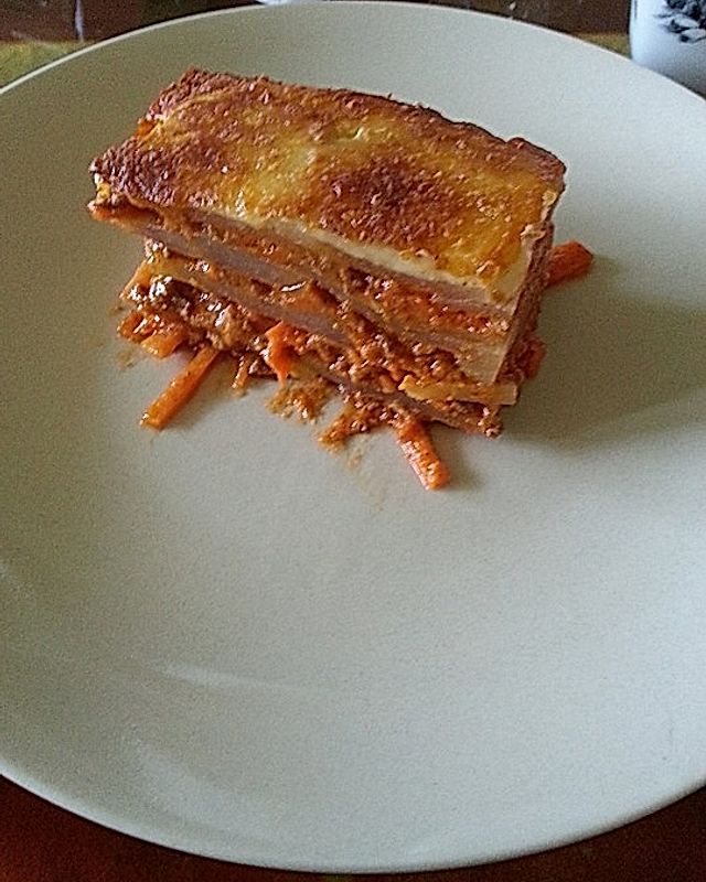 Möhren-Kohlrabi-Lasagne
